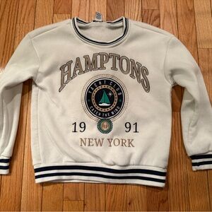 VTG Hamptons 1991 Yacht Club White Embroidered Unisex Crewneck Sweatshirt
